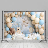 Aperturee - Aperturee Sweet Teddy Bear Balloon Arch Cake Smash Backdrop